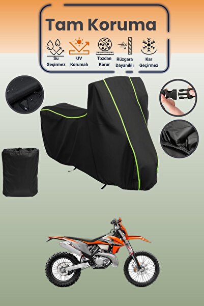 Dokaca Neo غطاء محرك متوافق مع KTM 300 EXC TPI باللون الأسود النيون قماش مجدّ...