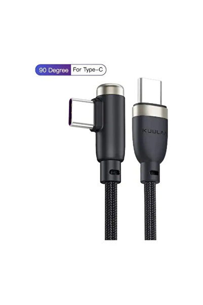 Kuulaa KL-X41/KL-X40 L- Tipi 90 Derece 60W 3A Hızlı Şarj Type-C Kablo 1 Metre...