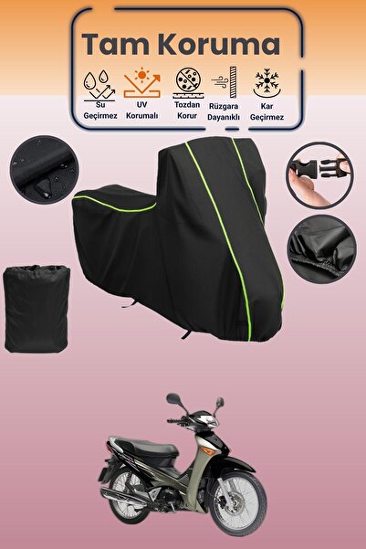 Dokaca Neo غطاء محرك متوافق مع هوندا إنوفا 125، أسود نيون، قماش مجدّل، غطاء و...