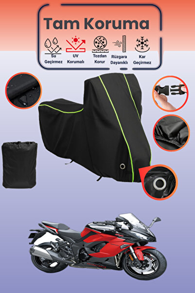 Dokaca Neo غطاء دراجة نارية متوافق مع Kawasaki Ninja 1000 SX من Black Neon قم...