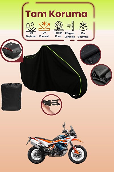 Dokaca Neo حقيبة خلفية باللون الأسود النيون قماش مجدّل متوافقة مع KTM 890 Adv...