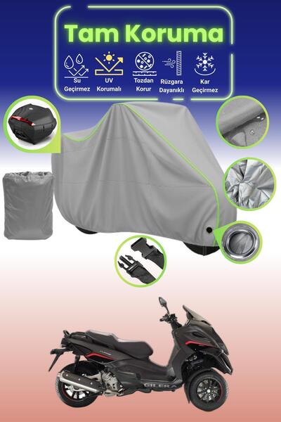 Dokaca Neo قماش دراجة نارية متوافق مع Gilera Fuoco 500 باللون الرمادي النيون ...