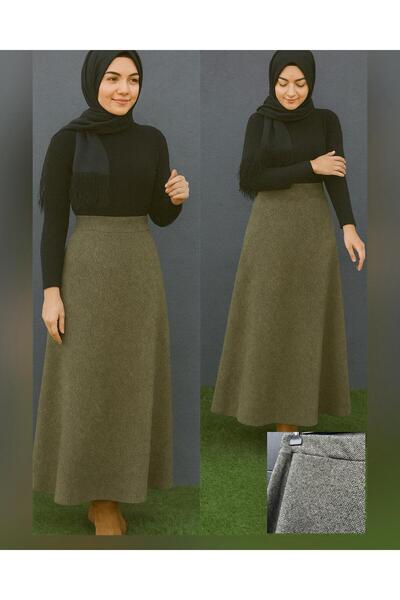 Modaytesettür Kışlık Kloş Etek Ekose Çan Model