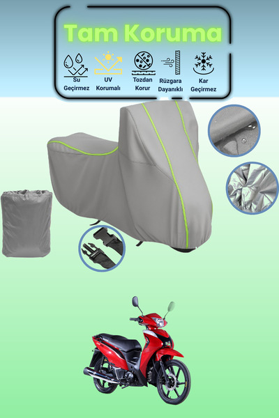 Dokaca Neo غطاء دراجة نارية متوافق مع Gray Neon قماش مجدّل Kuba SJ50 Pro، غطا...