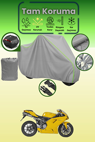 Dokaca Neo غطاء خلفي رمادي نيون قماش مجدّل متوافق مع دوكاتي 1098، غطاء واقي ل...