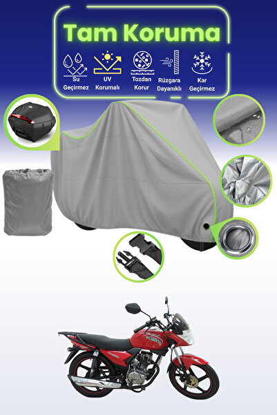 Dokaca Neo غطاء دراجة نارية رمادي نيون قماش مجدّل متوافق مع Kuba Razore 150