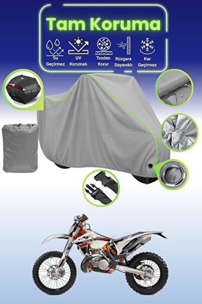 Dokaca Neo حقيبة خلفية رمادية نيون قماش مجدّل متوافقة مع KTM 300 EXC Six Days...