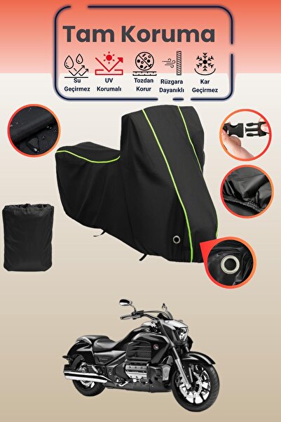 Dokaca Neo غطاء دراجة نارية متوافق مع هوندا فالكيري F6C من بلاك نيون قماش مجد...