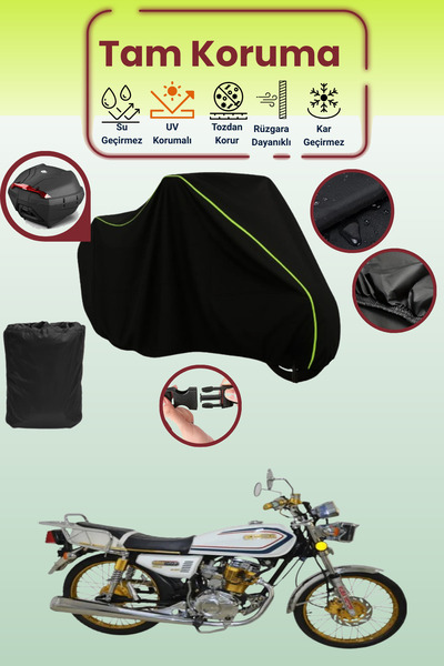 Dokaca Neo حقيبة خلفية سوداء نيون قماش مجدّل متوافقة مع قماش دراجة نارية متوا...