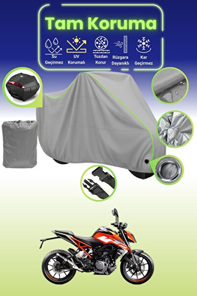 Dokaca Neo حقيبة خلفية رمادية نيون قماش مجدّل متوافقة مع KTM 250 Duke ABS متو...