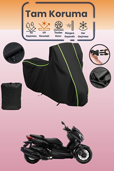 Dokaca Neo Black Neon Corded Fabric Yamaha X-Max 300 Iron Max Abs Compatible ...