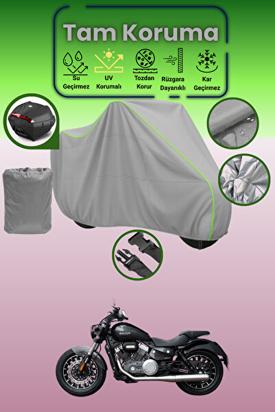 Dokaca Neo Gri Neon Fitilli Arka Çanta Uyumlu Yuki Benda Rock 250 Uyumlu Moto...