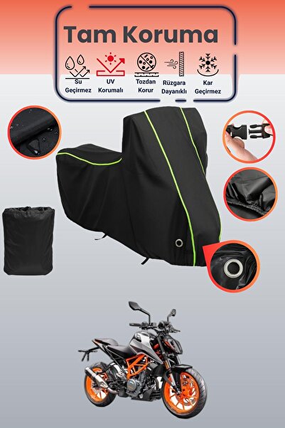 Dokaca Neo غطاء دراجة نارية متوافق مع KTM 390 Duke من Black Neon قماش مجدّل L...