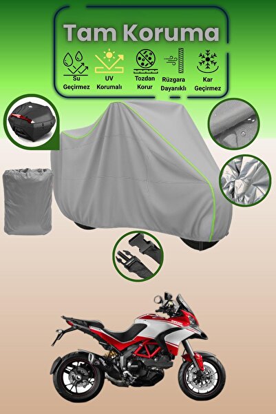 Dokaca Neo حقيبة خلفية باللون الرمادي النيون قماش مجدّل متوافقة مع دوكاتي مول...