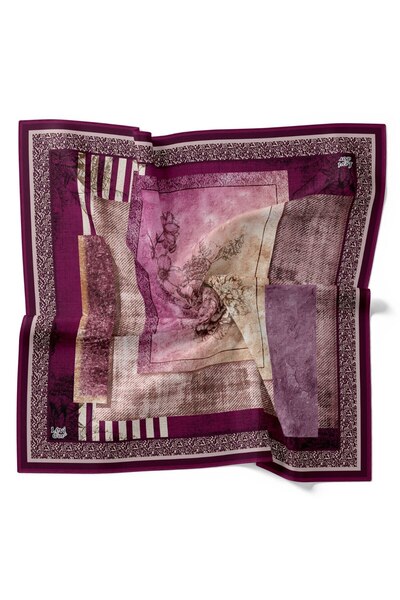 Levidor وشاح كريستالي لامع بنمط زهور مخططة هندسية