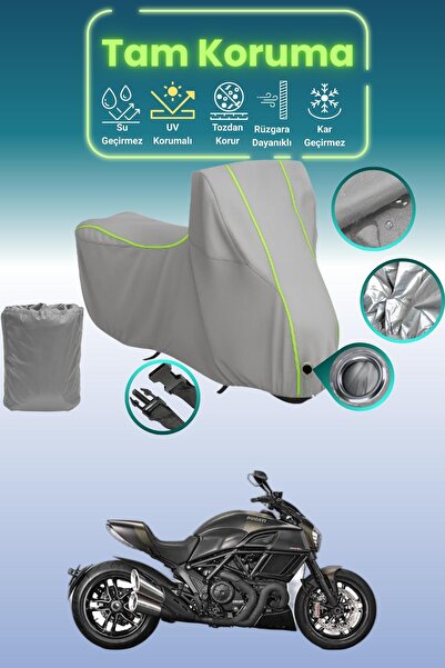 Dokaca Neo غطاء محرك متوافق مع دوكاتي ديافيل كربون، غطاء واقي، رمادي نيون قما...