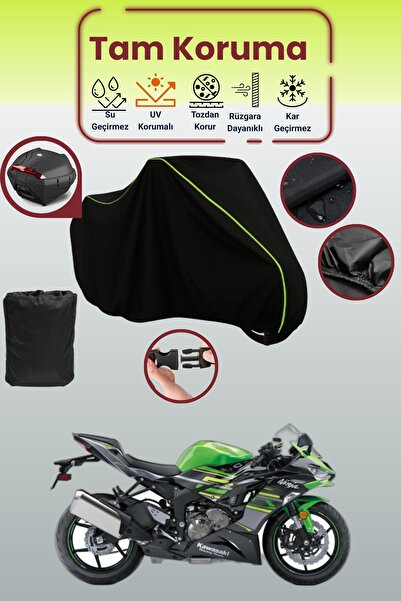 Dokaca Neo حقيبة خلفية باللون الأسود النيون قماش مجدّل متوافقة مع دراجة نارية...