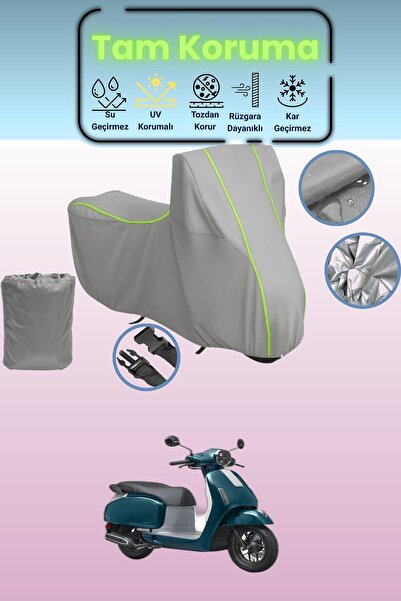 Dokaca Neo غطاء دراجة نارية متوافق مع هوندا سبيسي قماش مجدّل باللون الرمادي ا...