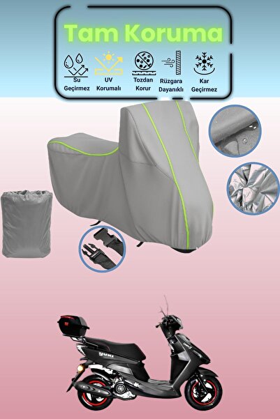 Dokaca Neo غطاء دراجة نارية رمادي نيون قماش مجدّل يوكي JJ50QT بيكاسو 50 متواف...