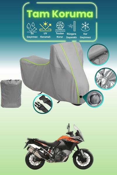 Dokaca Neo غطاء محرك متوافق مع KTM 1050 Adventure باللون الرمادي النيون قماش ...