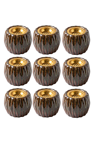 Generic High-quality modern brown ceramic incense burner sets - 9 pieces