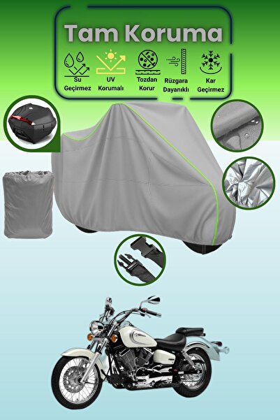 Dokaca Neo حقيبة خلفية رمادية نيون قماش مجدّل متوافقة مع ياماها XVS 250 دراج ...