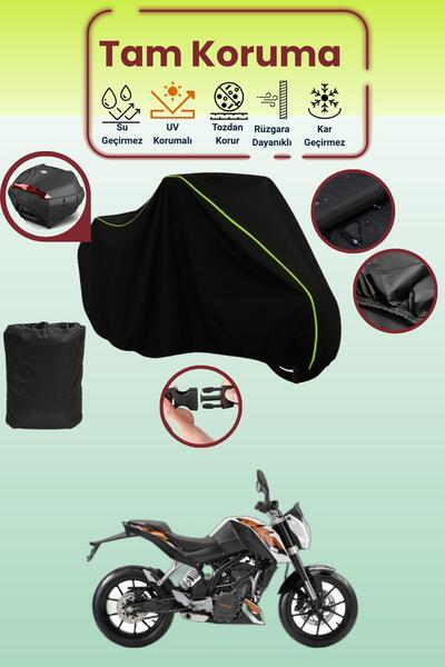 Dokaca Neo حقيبة خلفية باللون الأسود النيون قماش مجدّل متوافقة مع KTM 200 Duk...