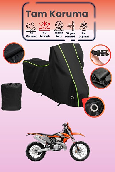 Dokaca Neo غطاء دراجة نارية متوافق مع KTM 300 EXC TPI باللون الأسود النيون قم...