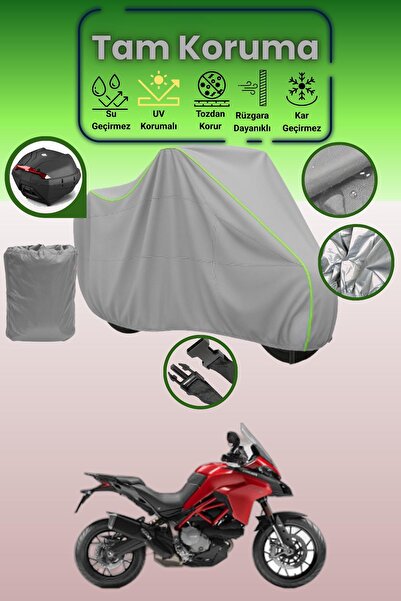 Dokaca Neo غطاء خلفي رمادي نيون قماش مجدّل متوافق مع دراجة دوكاتي مولتيسترادا...