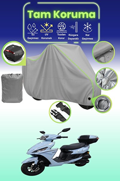 Dokaca Neo حقيبة خلفية وقفل رمادي نيون قماش مجدّل متوافقة مع كينج موتور آريس ...