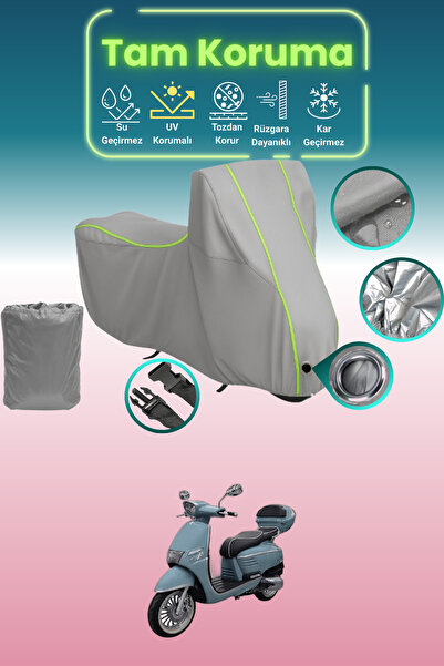 Dokaca Neo غطاء محرك رمادي نيون قماش مجدّل متوافق مع كينج موتور ريجيل 125، غط...