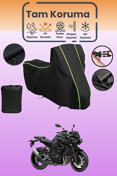 Dokaca Neo غطاء محرك متوافق مع Yamaha MT-10 SP باللون الأسود النيون قماش مجدّ...