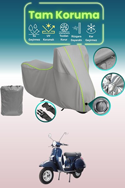 Dokaca Neo غطاء محرك متوافق مع Vespa PX 200 باللون الرمادي النيون قماش مجدّل،...