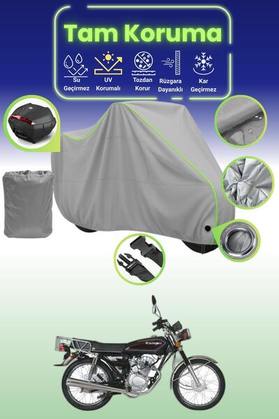 Dokaca Neo قماش دراجة نارية رمادي نيون قماش مجدّل متوافق مع قفل وحقيبة خلفية ...