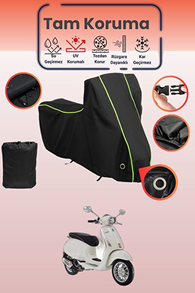 Dokaca Neo غطاء دراجة نارية متوافق مع قماش مجدّل Kilit من Black Neon متوافق م...