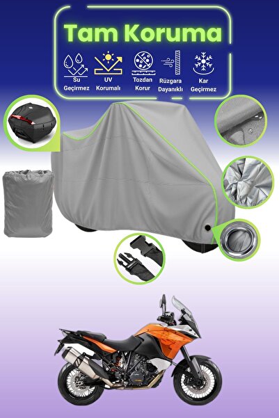 Dokaca Neo حقيبة خلفية رمادية نيون قماش مجدّل متوافقة مع KTM 1190 Adventure م...