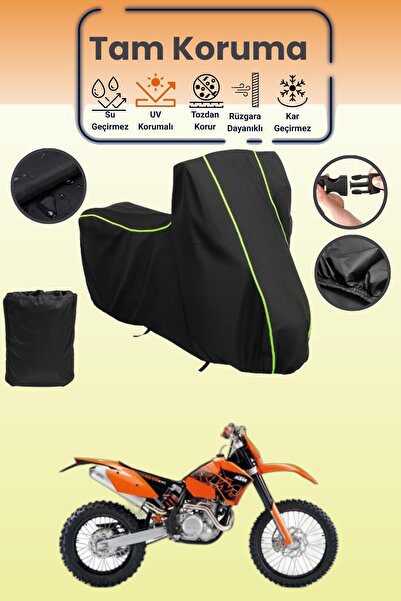 Dokaca Neo غطاء محرك متوافق مع KTM 450 EXC باللون الأسود النيون قماش مجدّل، غ...