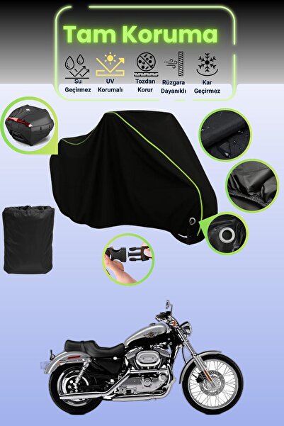 Dokaca Neo حقيبة خلفية وقفل أسود نيون قماش مجدّل متوافقة مع دراجة هارلي ديفيد...