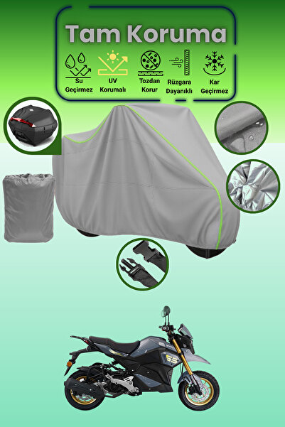 Dokaca Neo حقيبة خلفية رمادية نيون قماش مجدّل متوافقة مع يوكي هامر 125، غطاء ...