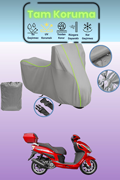 Dokaca Neo غطاء دراجة نارية رمادي نيون قماش مجدّل يوكي لوبو 125 متوافق، غطاء ...