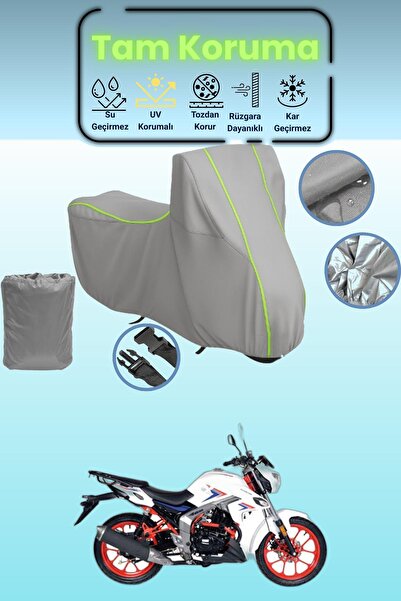 Dokaca Neo غطاء دراجة نارية رمادي نيون قماش مجدّل فالكون شارك 188 متوافق، غطا...