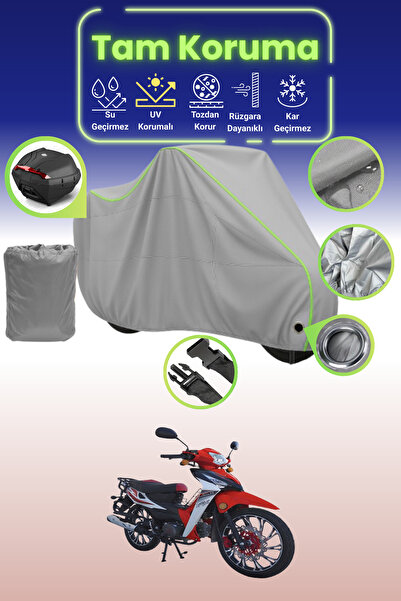 Dokaca Neo Gray Neon Corded Fabric Lock and Rear Bag Compatible Motolux Afric...