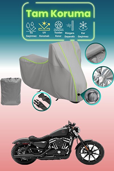 Dokaca Neo غطاء محرك متوافق مع هارلي ديفيدسون سبورتستر آيرون قماش مجدّل باللو...