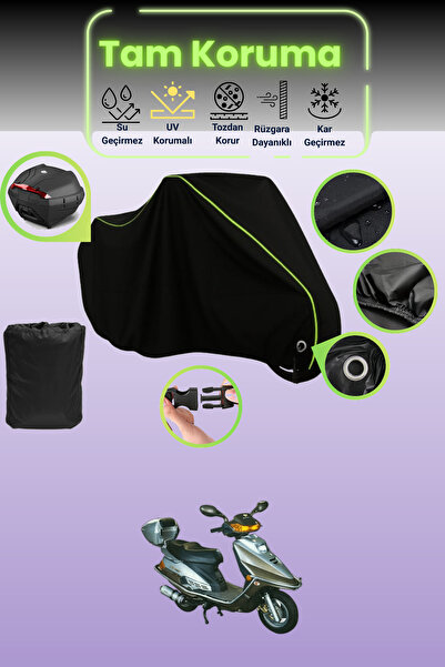 Dokaca Neo قماش دراجة نارية متوافق مع قفل قماش مجدّل وحقيبة خلفية باللون الأس...