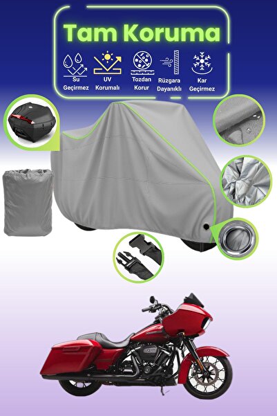 Dokaca Neo حقيبة خلفية رمادية نيون قماش مجدّل متوافقة مع حقيبة هارلي ديفيدسون...