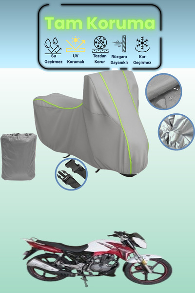 Dokaca Neo غطاء دراجة نارية رمادي نيون قماش مجدّل أورورا AR 170-20 أنيق ومتوا...