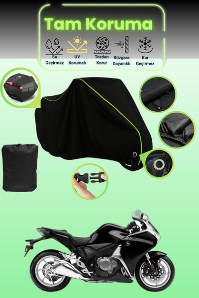 Dokaca Neo Black Neon Corded Fabric Lock and Tail Bag Compatible Honda Vfr 12...