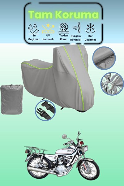 Dokaca Neo غطاء دراجة نارية رمادي نيون قماش مجدّل كوبا تشيتا 100 متوافق، غطاء...