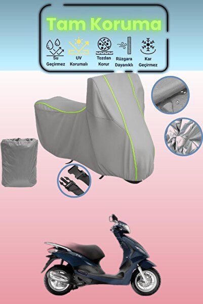 Dokaca Neo غطاء دراجة نارية رمادي نيون قماش مجدّل متوافق مع بياجيو فلاي 125 3...