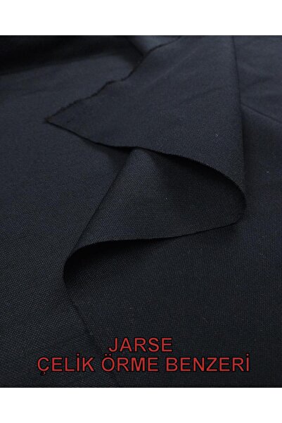 Kumaş Parça Țesătură din oțel din material subțire Jersey în culoare neagră (...